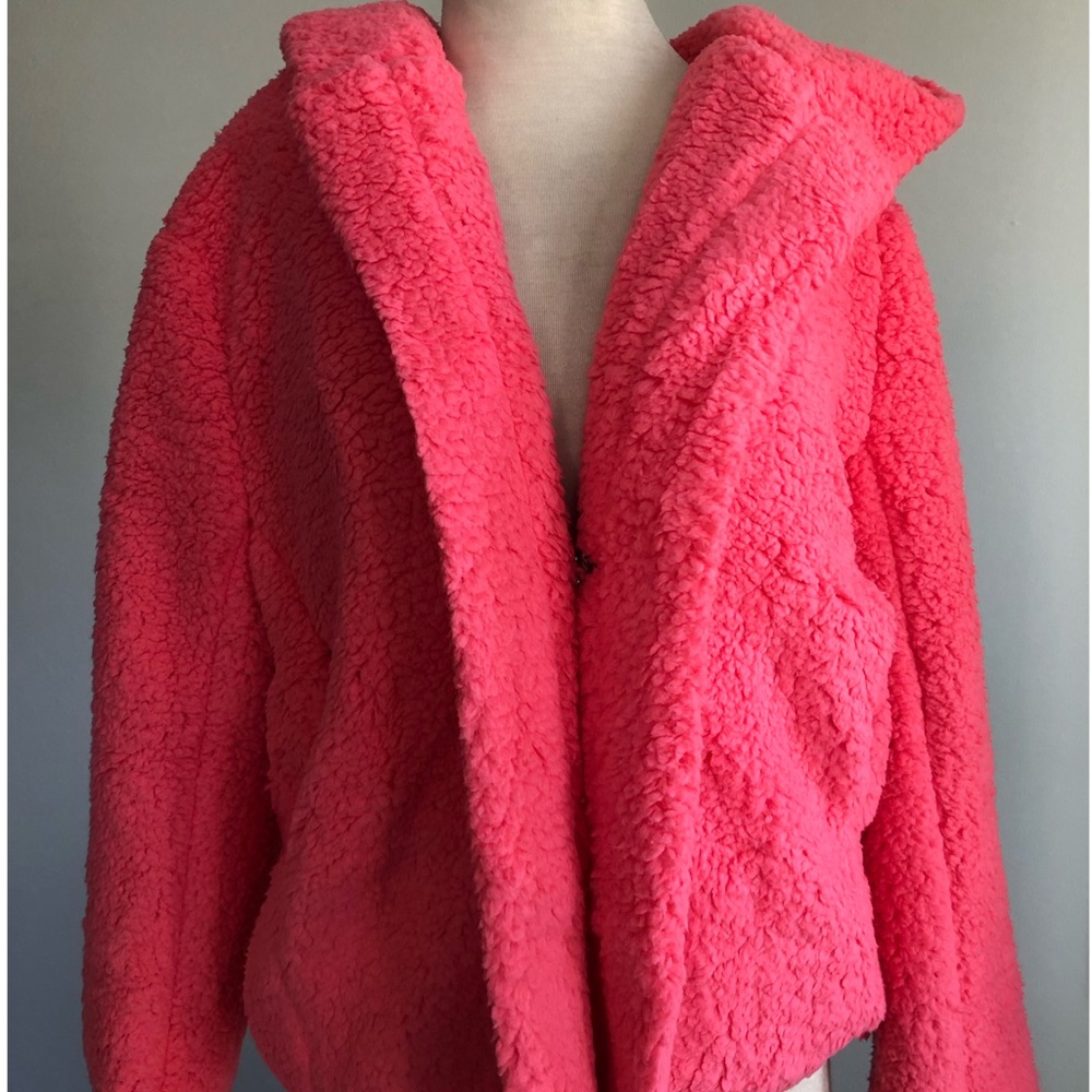 NWT Cotton Candy LA Strawberry Pink Teddy Bear Jacket